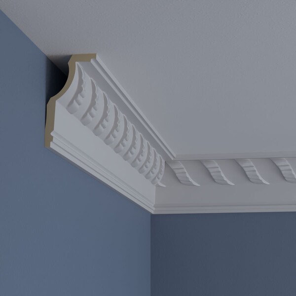 Ekena Millwork 4 3/4"H x 2 3/8"P x 5 1/4"F x 94 1/2"L Anise Crown Moulding - MLD05X02X05AN