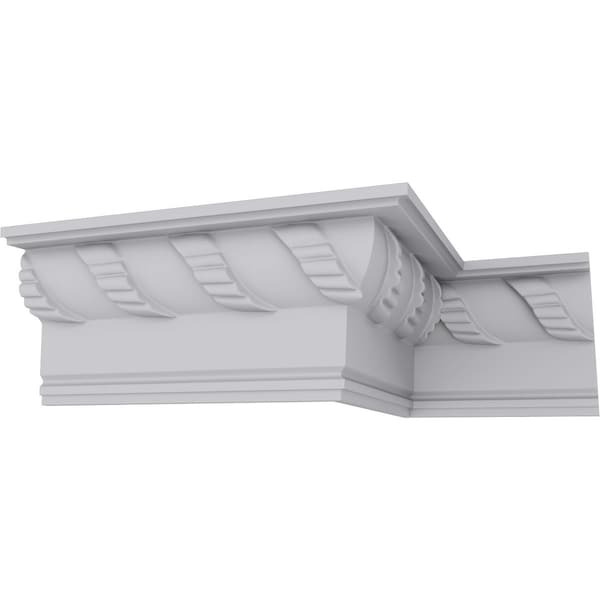 Ekena Millwork 4 3/4"H x 2 3/8"P x 5 1/4"F x 94 1/2"L Anise Crown Moulding - MLD05X02X05AN