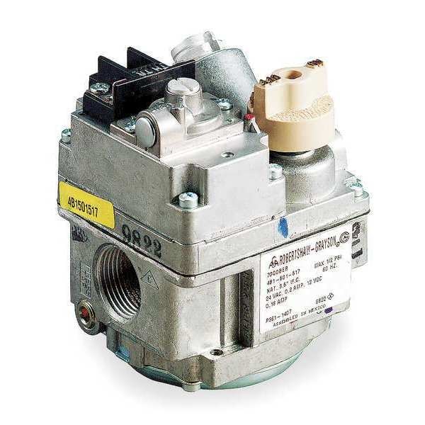 Robertshaw Standing Pilot Gas Valve, Single Phase, 240,000 BtuH, 3/4 in FNPT, 24V AC, Fast Opening - 700-400