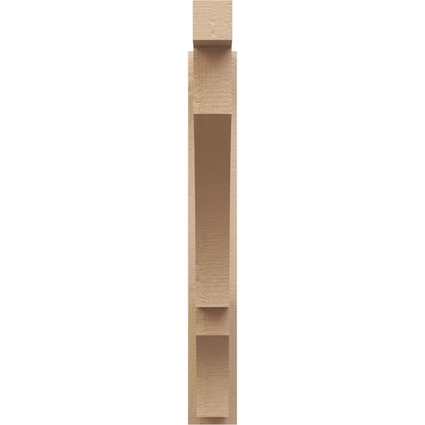 Ekena Millwork 5 1/2-in W x 30-in D x 42-in H Balboa Block Rough Cedar Woodgrain TimberThane Outlooker, Primed Tan - OUTUR055X30X42BOA44RCPR