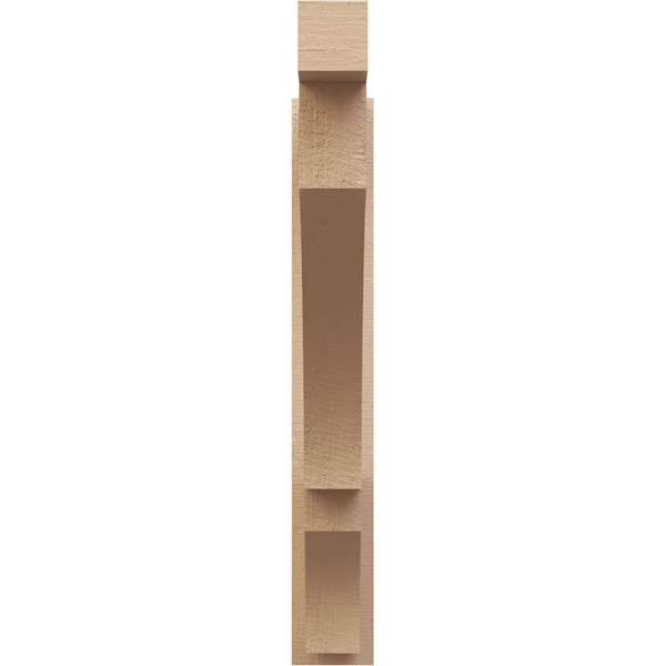 Ekena Millwork 5 1/2-in W x 34-in D x 38-in H Balboa Block Rough Cedar Woodgrain TimberThane Outlooker, Primed Tan - OUTUR055X34X38BOA44RCPR