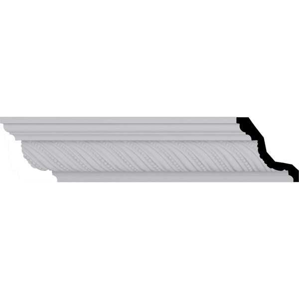 Ekena Millwork Polyurethane, 94-1/2 in L, 3-1/4 in H, Factory Primed - MLD03X03X04BD