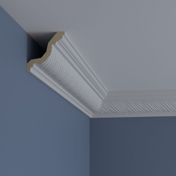 Ekena Millwork Polyurethane, 94-1/2 in L, 3-1/4 in H, Factory Primed - MLD03X03X04BD