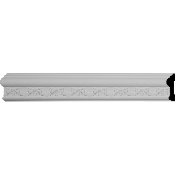 Ekena Millwork 3 1/8"H x 1"P x 94 1/2"L (2 3/8" Repeat) Federal Chair Rail - CHA03X02FE