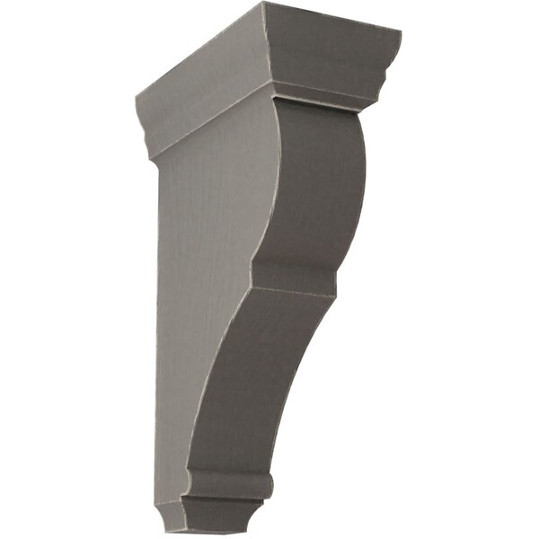 Ekena Millwork 2"W x 4 1/2"D x 8"H Small Rojas Wood Vintage Decor Corbel, Reclaimed Grey - CORWD02X04X08RJGY