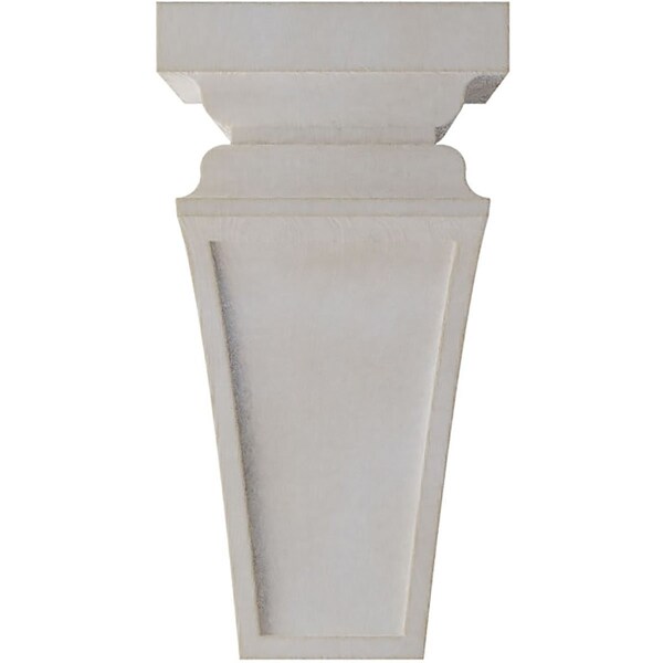 Ekena Millwork 4"W x 4 3/4"D x 8"H Small Nevio Wood Vintage Decor Corbel, Chalk Dust White - CORWD04X04X08NEWH