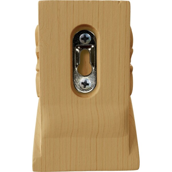 Ekena Millwork 2 1/2"W x 2 1/4"D x 4"H Small Acanthus Leaf Block Corbel, Alder - CORW02X02X04BAAL