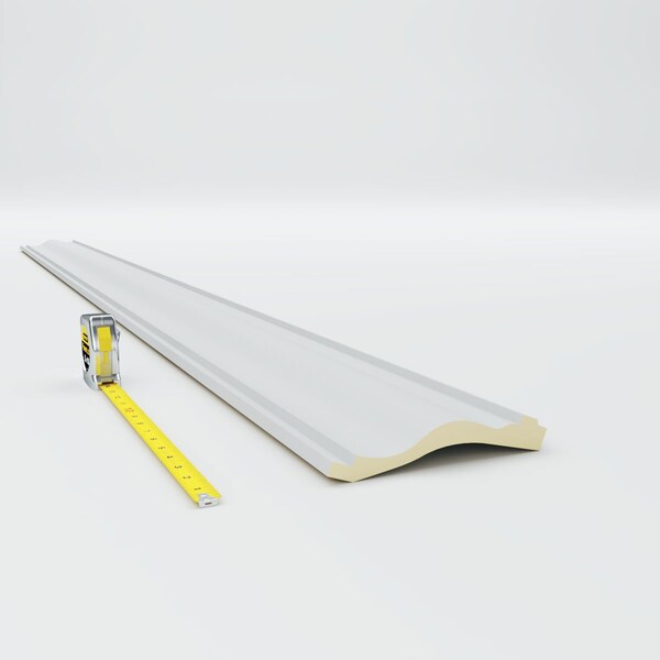 Ekena Millwork 7 1/8"H x 3 1/4"P x 7 3/4"F x 94 1/2"L Milton Smooth Crown Moulding - MLD07X03X08MI