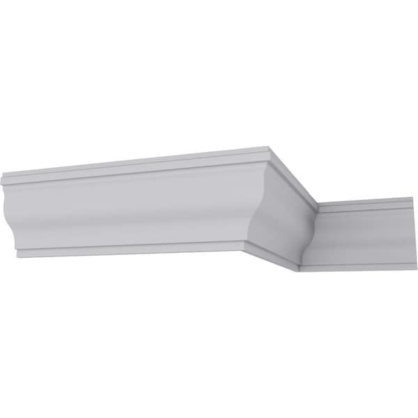 Ekena Millwork 7 1/8"H x 3 1/4"P x 7 3/4"F x 94 1/2"L Milton Smooth Crown Moulding - MLD07X03X08MI