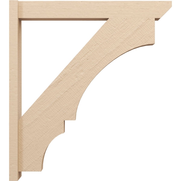 Ekena Millwork 6-in W x 38-in D x 42-in H Balboa Slat Rough Cedar Woodgrain TimberThane Outlooker, Primed Tan - OUTUR060X38X42BOA24RCPR
