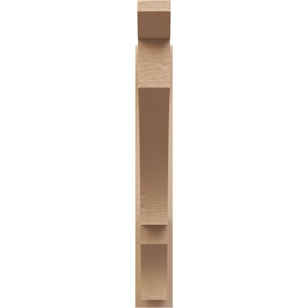 Ekena Millwork 6-in W x 38-in D x 42-in H Balboa Slat Rough Cedar Woodgrain TimberThane Outlooker, Primed Tan - OUTUR060X38X42BOA24RCPR