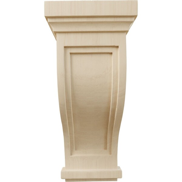 Ekena Millwork 7 1/2"W x 8"D x 17"H Traditional Recessed Corbel, Rubberwood - COR07X08X17TRRW