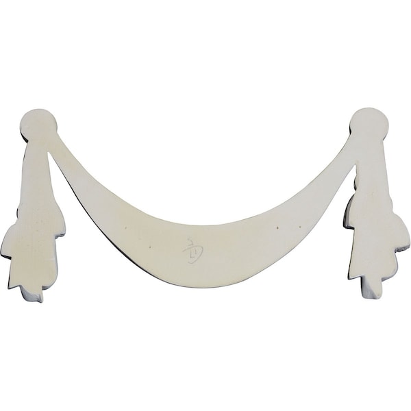 Ekena Millwork 17 1/4"W x 6 1/4"H x 1 1/8"P Classic Tassel Swag Onlay - ONL17X06X01CL