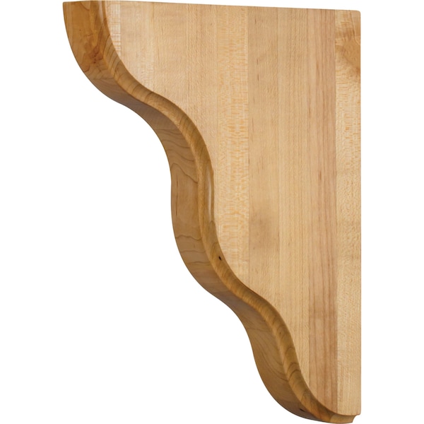 Hardware Resources 1-3/4" Wx8-1/2"Dx11"H Rubberwood Smooth Contour Corbel - CORSM-2RW