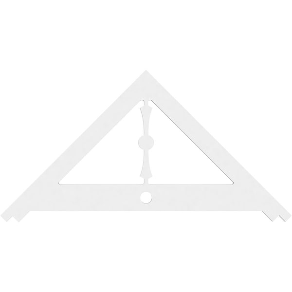 Ekena Millwork Pitch Artisan Architectural Grade PVC Gable Pediment, 48"W x 24"H x 1"P (12/12) - GPP048X024X100ART