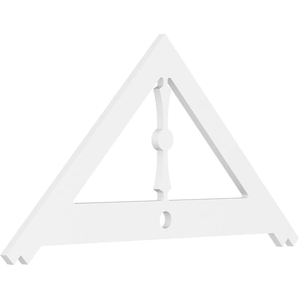Ekena Millwork Pitch Artisan Architectural Grade PVC Gable Pediment, 48"W x 24"H x 1"P (12/12) - GPP048X024X100ART