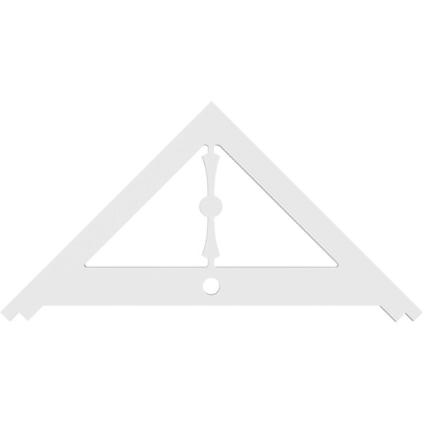 Ekena Millwork Pitch Artisan Architectural Grade PVC Gable Pediment, 48"W x 24"H x 1"P (12/12) - GPP048X024X100ART
