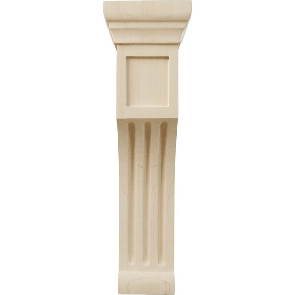 Ekena Millwork 4"W x 4"D x 14"H Recessed Groove Corbel, Rubberwood - COR04X04X14RERW