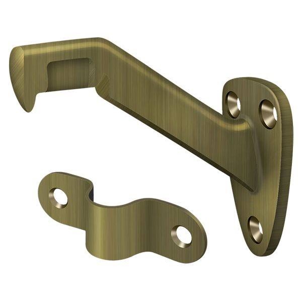 Deltana Hand Rail Brackets, 3-5/16" Projection Antique Brass - HRB325U5