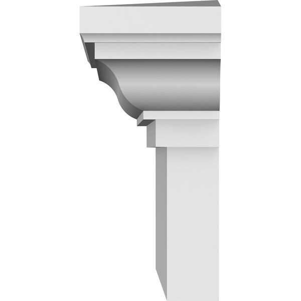 Ekena Millwork 35" Bottom Width x 38 1/2" Top Width x 6"H x 1"P Traditional Crosshead - CRH06X35