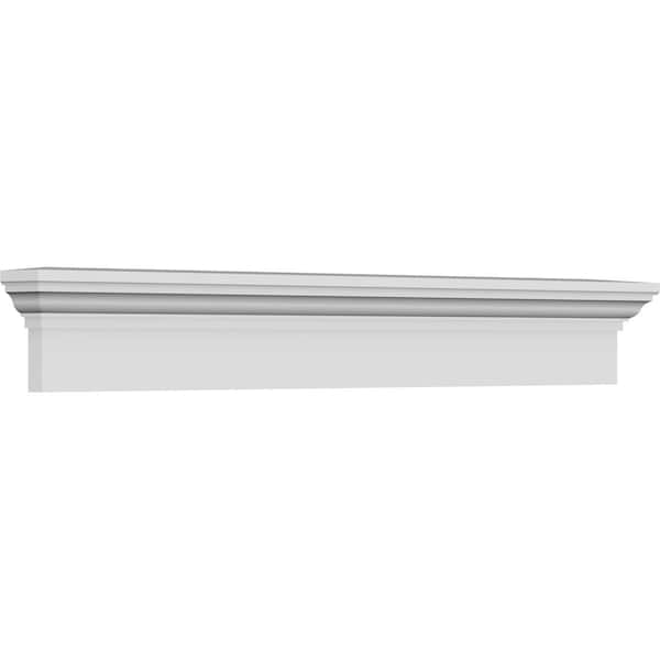 Ekena Millwork 35" Bottom Width x 38 1/2" Top Width x 6"H x 1"P Traditional Crosshead - CRH06X35