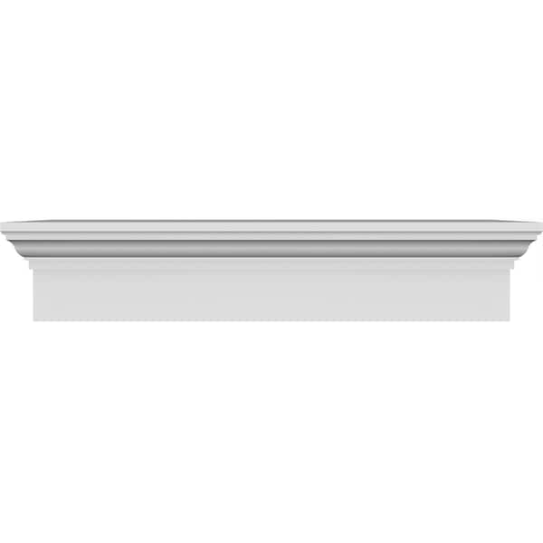 Ekena Millwork 35" Bottom Width x 38 1/2" Top Width x 6"H x 1"P Traditional Crosshead - CRH06X35