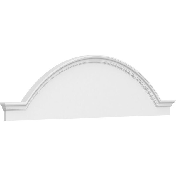 Ekena Millwork Segment Arch W/ Flankers Smooth Architectural Grade PVC Pediment, 82"W x 21-1/2"H x 2-1/2"P - PEDPS082X215SGF00