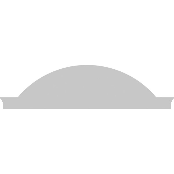 Ekena Millwork Segment Arch W/ Flankers Smooth Architectural Grade PVC Pediment, 82"W x 21-1/2"H x 2-1/2"P - PEDPS082X215SGF00