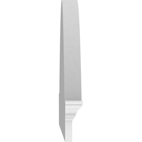 Ekena Millwork Segment Arch W/ Flankers Smooth Architectural Grade PVC Pediment, 82"W x 21-1/2"H x 2-1/2"P - PEDPS082X215SGF00
