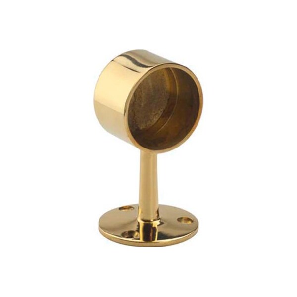 Lavi Industries Lavi Industries, Flush End Post, for 2" Tubing, Polished Brass - 00-340/2