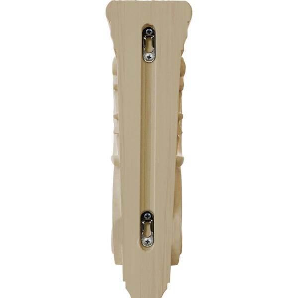 Ekena Millwork 4"W x 10 1/2"D x 14"H Large Hudson Acanthus Wood Corbel, Rubberwood - CORW04X11X14HDRW