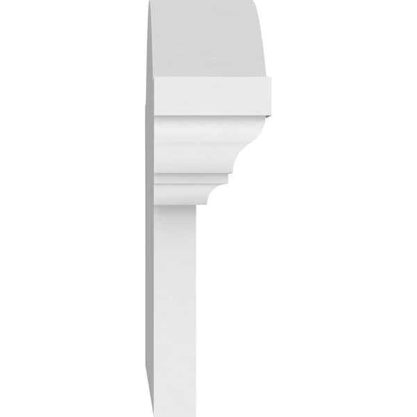 Ekena Millwork Eyebrow Architectural Grade PVC Pediment, 64"W x 10-1/2"H x 2-3/4"P - PEDP064X105EYE00