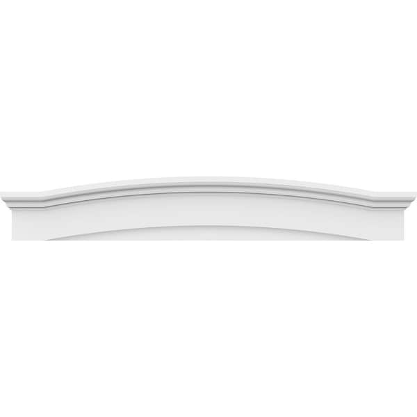 Ekena Millwork Eyebrow Architectural Grade PVC Pediment, 64"W x 10-1/2"H x 2-3/4"P - PEDP064X105EYE00