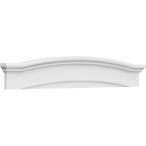 Ekena Millwork Eyebrow Architectural Grade PVC Pediment, 64"W x 10-1/2"H x 2-3/4"P - PEDP064X105EYE00