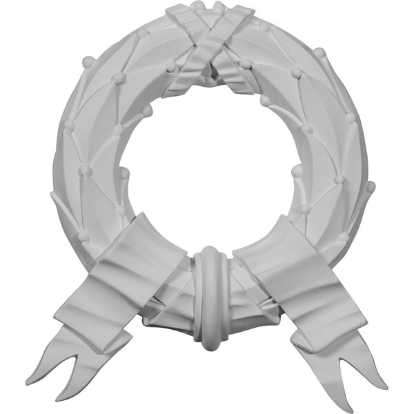 Ekena Millwork 10 1/4"W x 11 3/8"H x 1"P Wreath Onlay - ONL10X11X01WR