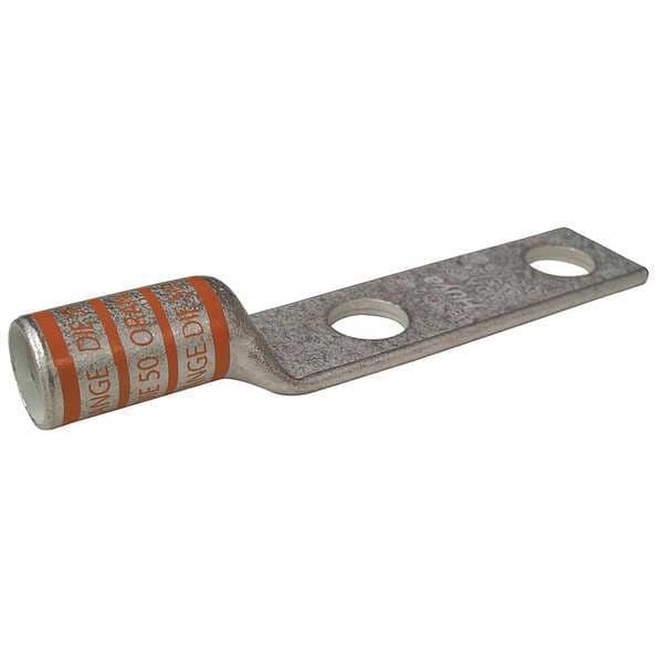Zoro Select Conector de compresión de terminal de dos agujeros, 3/0 AWG - 24C383