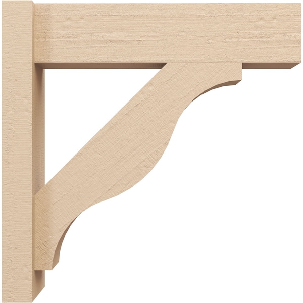 Ekena Millwork 6-in W x 20-in D x 20-in H Funston Block Rough Cedar Woodgrain TimberThane Outlooker, Primed Tan - OUTUR060X20X20FST44RCPR