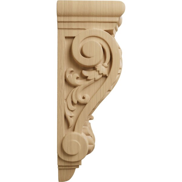 Ekena Millwork 3 1/2"W x 2 7/8"D x 7 3/4"H Small Farmingdale Acanthus Corbel, Cherry - COR03X02X07FRCH