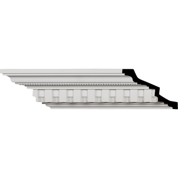 Ekena Millwork SAMPLE - 4"H x 3 7/8"P x 5 1/2"F x 12"L Kepler Dentil with Bead Crown Moulding - SAMPLE-MLD04X04X05KP