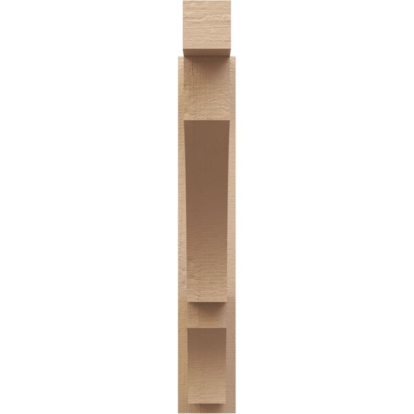 Ekena Millwork 5 1/2-in W x 28-in D x 34-in H Balboa Block Rough Cedar Woodgrain TimberThane Outlooker, Primed Tan - OUTUR055X28X34BOA44RCPR