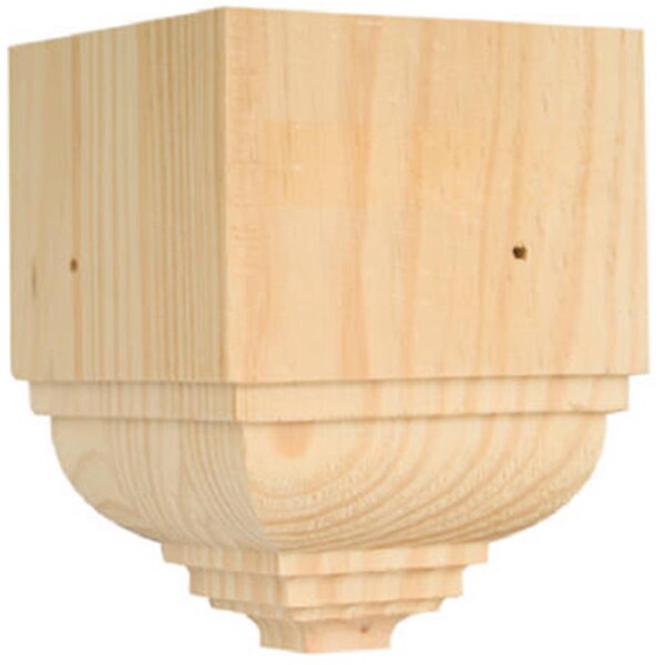 Waddell Mfg Co OCTB-52 6.75 L x 6.5 W x 6.5 D in. Outside Crown Trim Pine Block Moulding - 203976