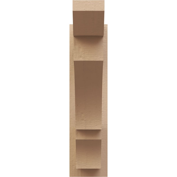 Ekena Millwork 5 1/2-in W x 18-in D x 22-in H Balboa Slat Rough Cedar Woodgrain TimberThane Outlooker, Primed Tan - OUTUR055X18X22BOA24RCPR