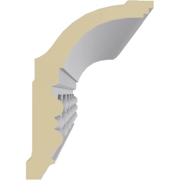 Ekena Millwork 4 3/8"H x 3 1/8"P x 5 1/4"F x 94 1/2"L, (3" Repeat), Dentil Crown Moulding - MLD05X04X05DE