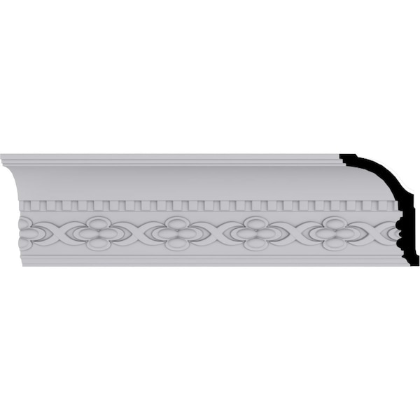 Ekena Millwork 4 3/8"H x 3 1/8"P x 5 1/4"F x 94 1/2"L, (3" Repeat), Dentil Crown Moulding - MLD05X04X05DE