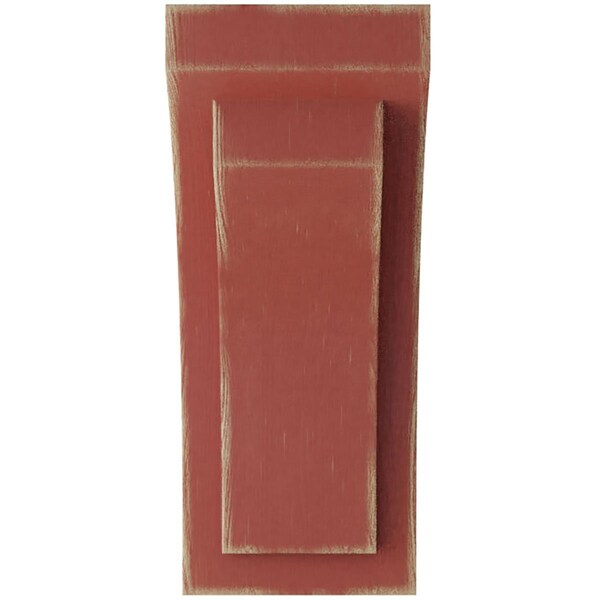 Ekena Millwork 5"W x 6 3/4"D x 12"H Large Felix Wood Vintage Decor Corbel, Salvage Red - CORWD05X06X12FERD