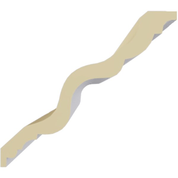 Ekena Millwork 5 5/8"H x 6 3/8"P x 8 1/2"F x 94 1/2"L Versailles Smooth Crown Moulding - MLD05X06X08VE