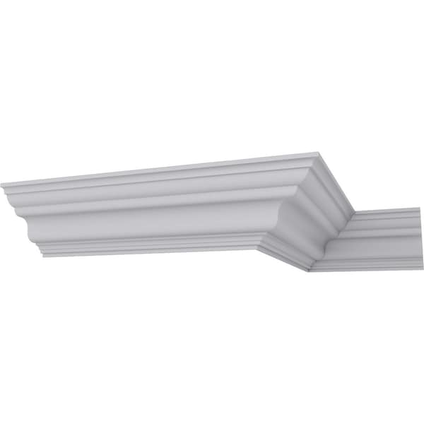 Ekena Millwork 5 5/8"H x 6 3/8"P x 8 1/2"F x 94 1/2"L Versailles Smooth Crown Moulding - MLD05X06X08VE