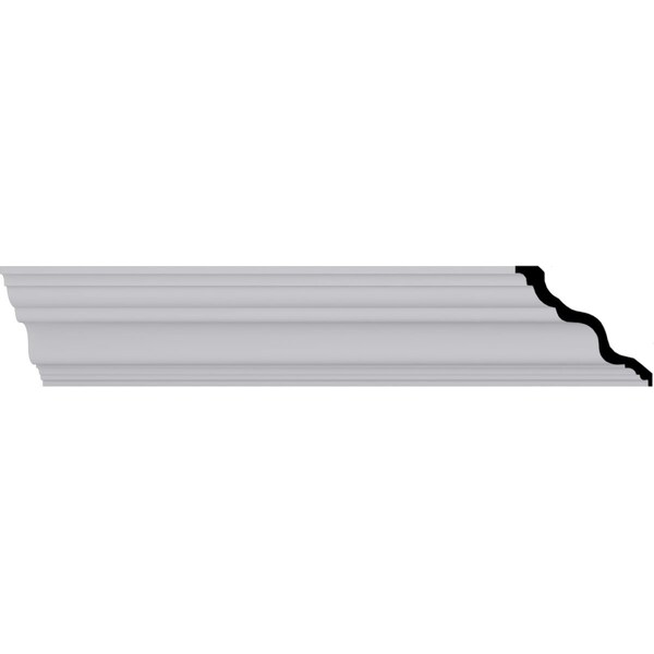 Ekena Millwork 5 5/8"H x 6 3/8"P x 8 1/2"F x 94 1/2"L Versailles Smooth Crown Moulding - MLD05X06X08VE