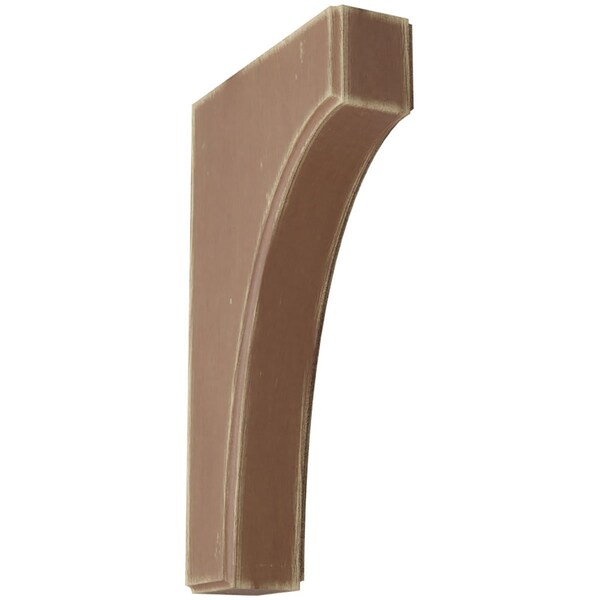 Ekena Millwork 1 3/4"W x 6"D x 10"H Clarksville Wood Vintage Decor Bracket, Weathered Brown - BKTWD02X06X10CVBR