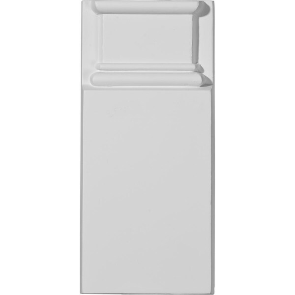 Ekena Millwork 4 1/8"W x 9"H x 1 1/8"P Jefferson Plinth Block - PB04X09X01JE